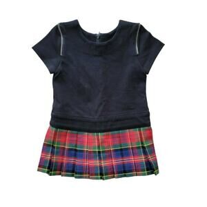 Junior Gaultier Black And Plaid Dress